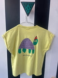 Geel shirt met schildpad (mt 122-128)