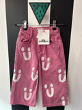 Roze smiley jeans (mt 98)
