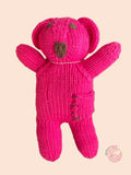 Gebreide grote fuchsia beer