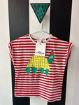 Gestreept shirt schildpad (mt 110-116)