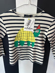 Gestreept shirt schildpad (maat 104)