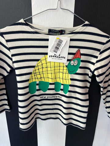 Gestreept shirt schildpad (maat 104)