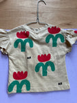 Shirtje bloem (mt 68)