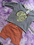Gestreept shirt met short (mt 98-104)