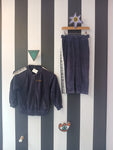 donkerblauw piano pak (mt 116-122)
