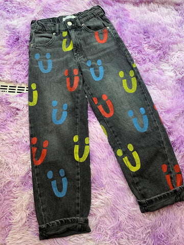 Jeans smiley (mt 128-134)