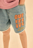 Jelly mallow denim short