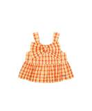 Jelly mallow ribbon sleeveless blouse