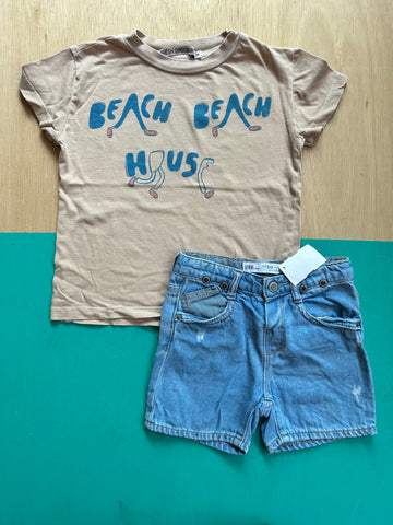 Shirt met denim short - mt 92