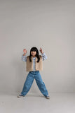 Balloon denim pants