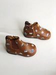 Cognac boots met busjes - maat 18