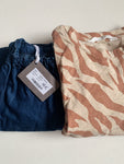 Denim rokje met luipaard shirtje - mt 128-134
