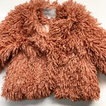 Toffe teddy jas in oudroze kleur - mt 104