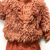 Toffe teddy jas in oudroze kleur - mt 104