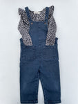 Luipaard romper met tuinpak - mt 74-80