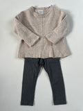 Beige trui met grijze legging - mt 92