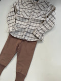 Geruite blouse met broekje - mt 128