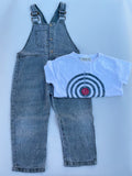 Groen tuinpak met shirt - mt 98