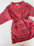Rood paars jurkje - mt 92-98