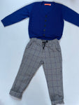 Geruite broek met vest - mt 98