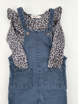 Luipaard romper met tuinpak - mt 74-80