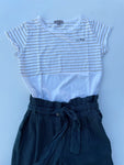 Wit shirt met zeegroene broek - mt 122-128