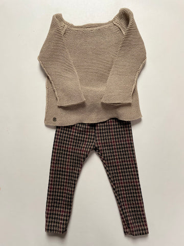 Kabeltrui met ruiten broek - mt 86