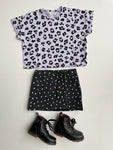 Lila shirt met kort rokje - mt 92-98