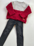 Warme trui met skinny jeans - mt 116-122